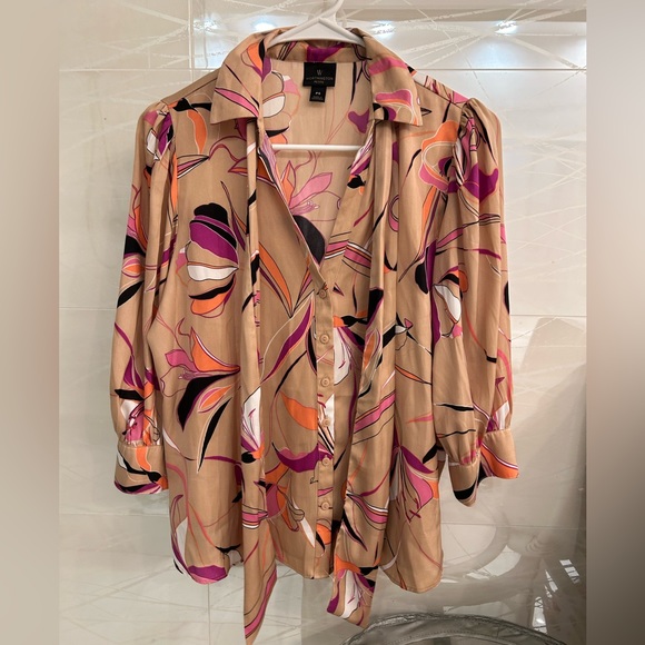 Worthington Tops - Worthington Petite Swirl Print Blouse💗